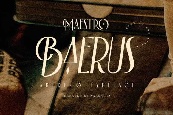 Baerus Font: A Modern Art Deco Typeface for Handmade Product Labels and Packaging