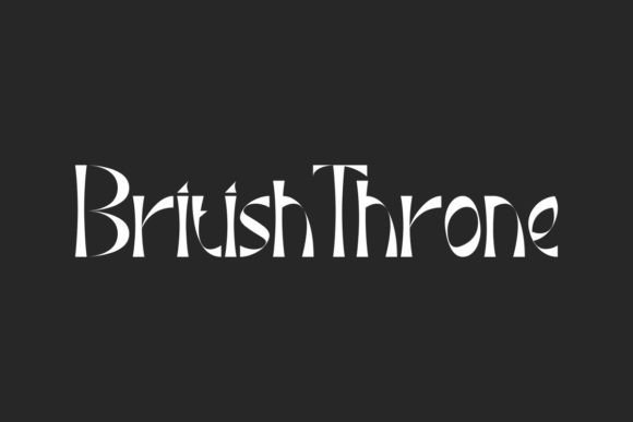 British Throne: A Display Font With Royal Personality for Editorial Design