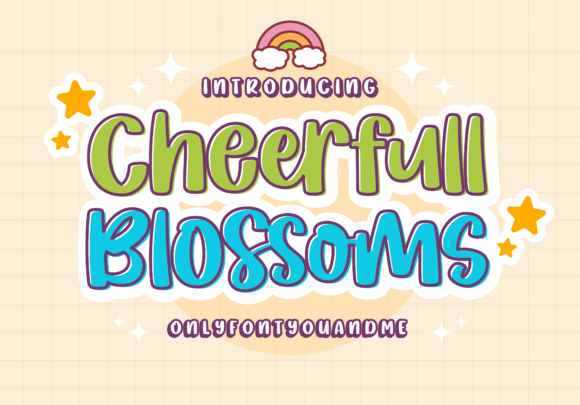 Cheerfull Blossoms: A Playful Display Typeface for Modern Web Design