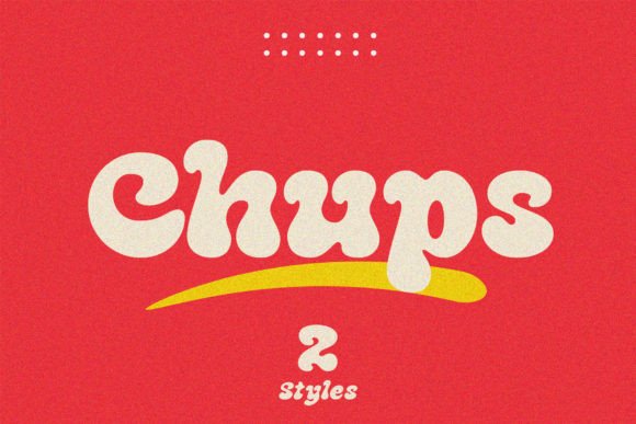 Chups: A Groovy Display Font for Handmade Products
