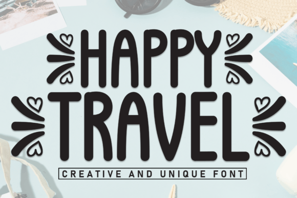 Happy Travel Font: A Handwritten Display Typeface for Modern Marketing