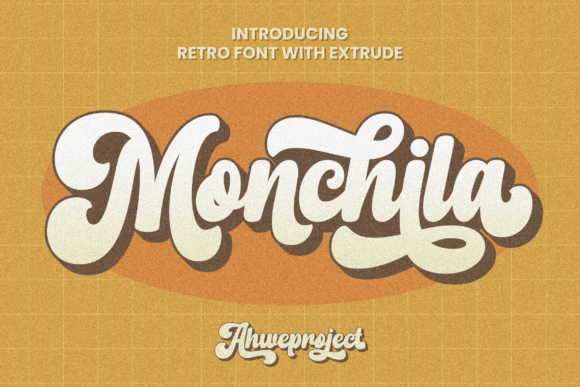 Monchila: A Retro Script Display Font for Digital Creators