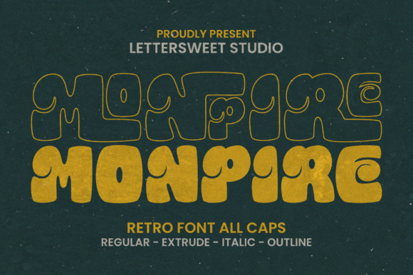 Monpire: A Bold Retro Display Font for Branding