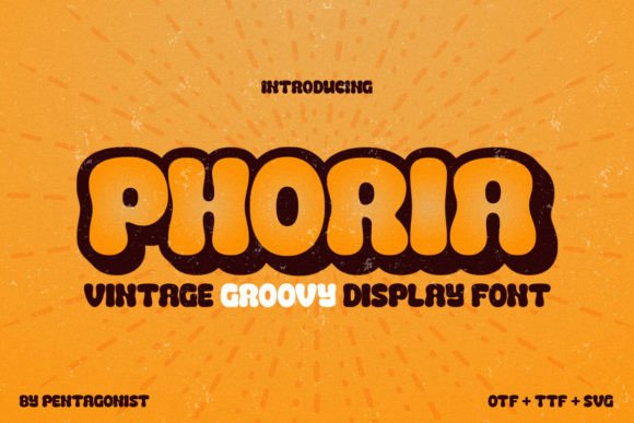 Phoria: A Vintage Display Font for Handmade Products
