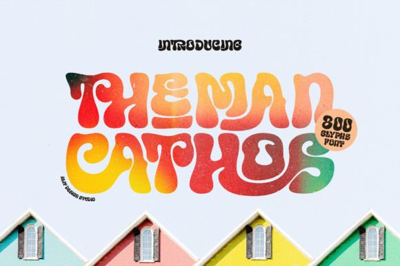 Theman Cathos: A Playful Display Font for Digital Design